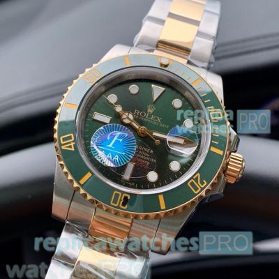 Replica Rolex Submariner Green Dial Watch-2-Tone Gold Watch